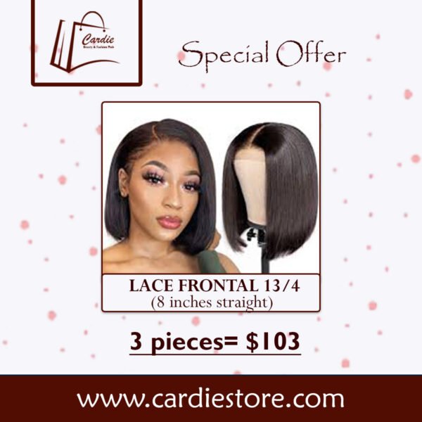 13*4 Frontal Lace 8 inch (Pack of 3 pieces)