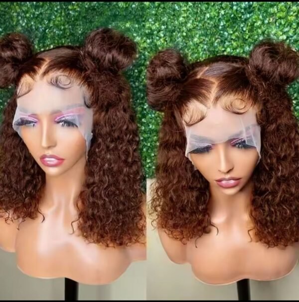 Jerry curl Transparent lace| black brown ;99j | 12 -18 inches | 250 density - Image 3